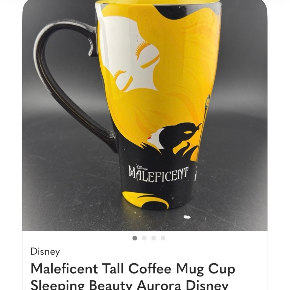 Disney Maleficent Black and Yellow Tall Mug